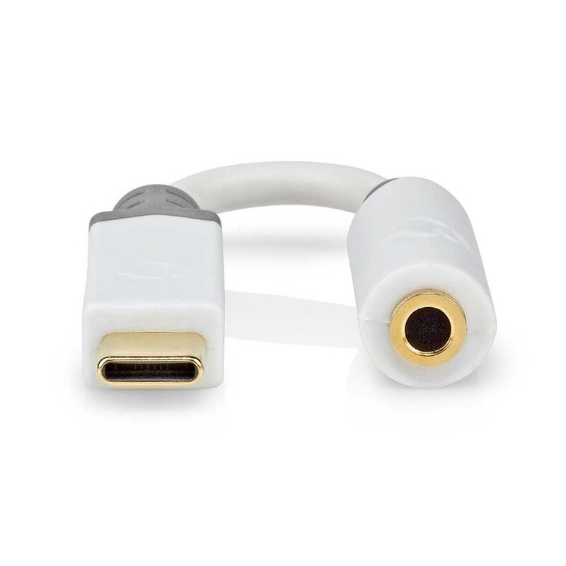 Nedis USB 2.0 Adapter C naar 3,5 mm minijack 10 cm USB 2.0 Adapter C naar 3,5 mm minijack 10 cm