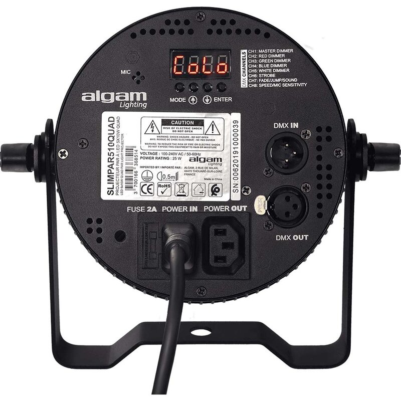 Algam Lighting Slimpar 510 QUAD LED-par 5x 10W RGBW Slimpar 510 QUAD LED-par 5x 10W RGBW