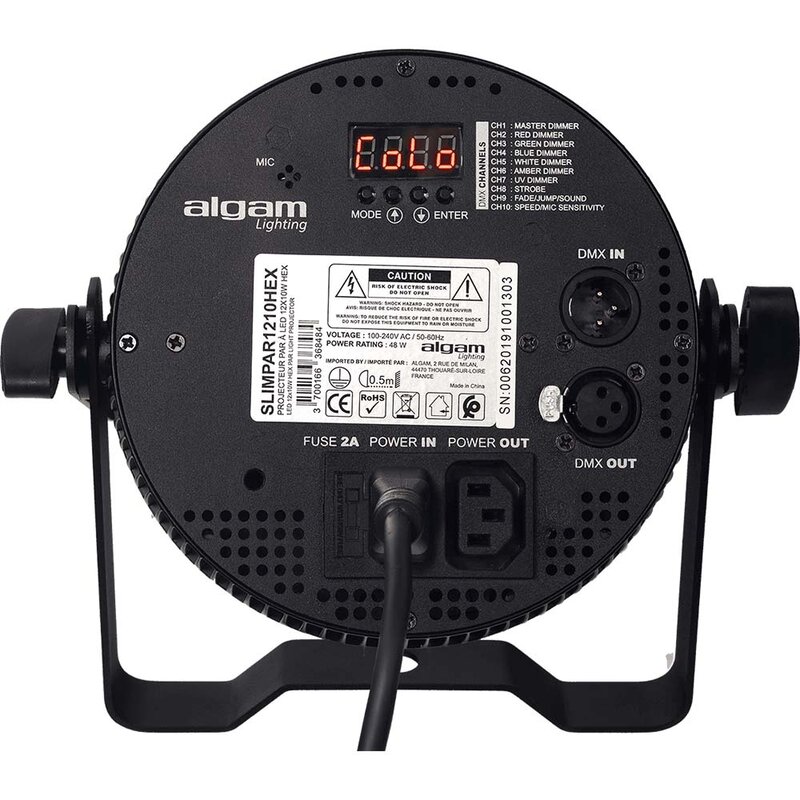 Algam Lighting Slimpar 1210 HEX LED-par 12x 10W RGBWAU Slimpar 1210 HEX LED-par 12x 10W RGBWAU