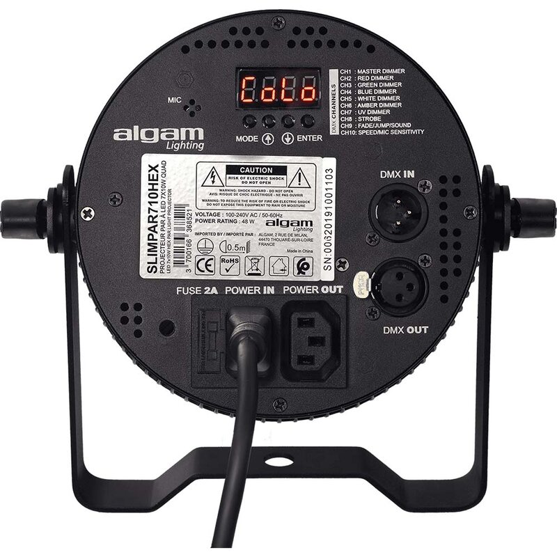 Algam Lighting Slimpar 710 HEX LED-par 7x 10W RGBWAU Slimpar 710 HEX LED-par 7x 10W RGBWAU