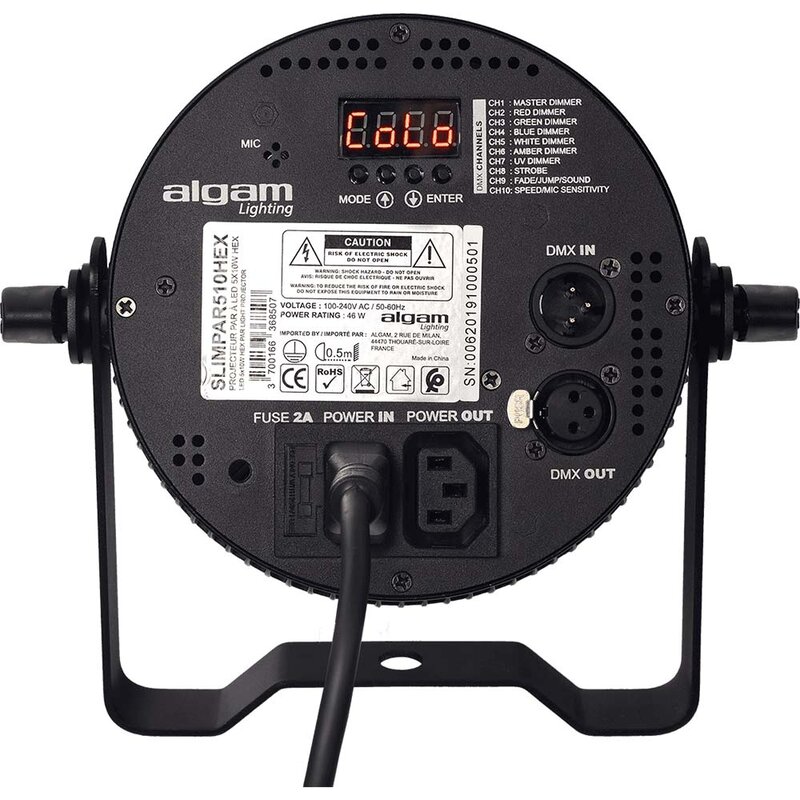 Algam Lighting Slimpar 510 HEX LED-par 5x 10W RGBWAU Slimpar 510 HEX LED-par 5x 10W RGBWAU