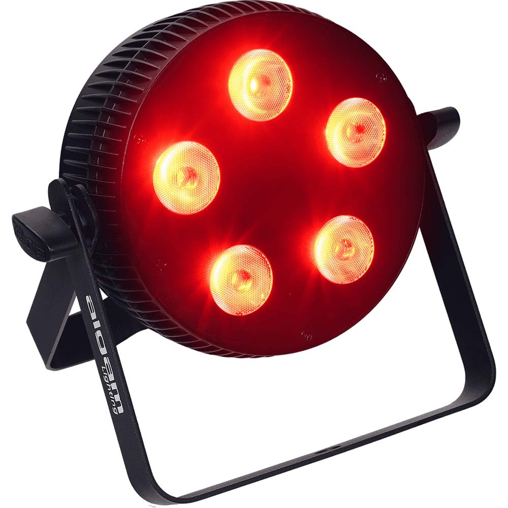 Algam Lighting - Licht Effect - LED Par - Slimpar 510 HEX - Party verlichting - Feest verlichting - Disco Lamp - DJ verlichting - 5 x 10W RGBWAU - met afstandsbediening