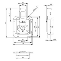17302 Groot overlatch vlinderslot 14mm diep