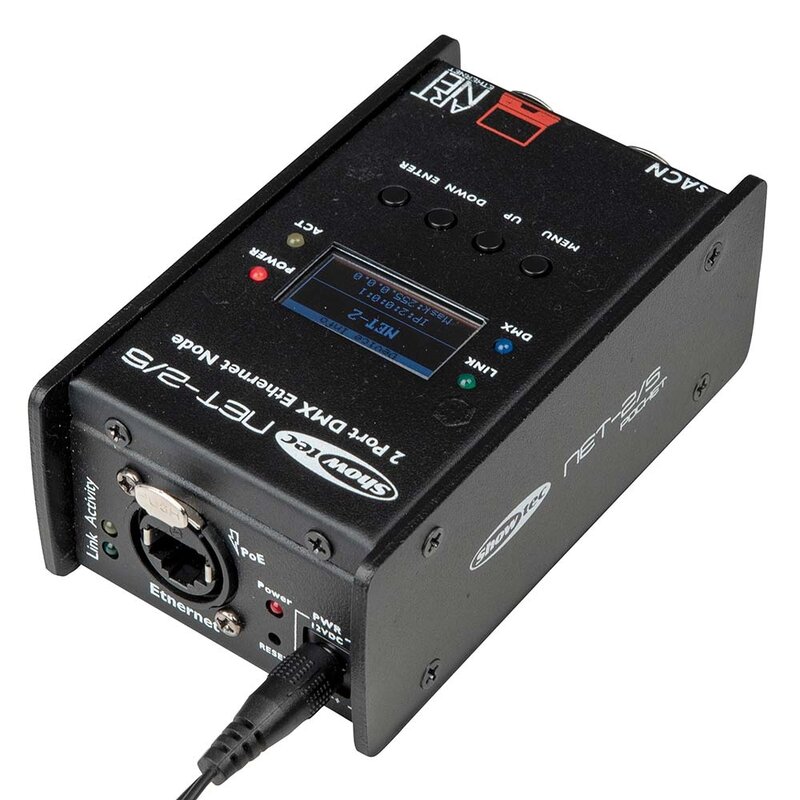 Net-2/5 Pocket 2-kanaals ArtNET-DMX node 5p XLR