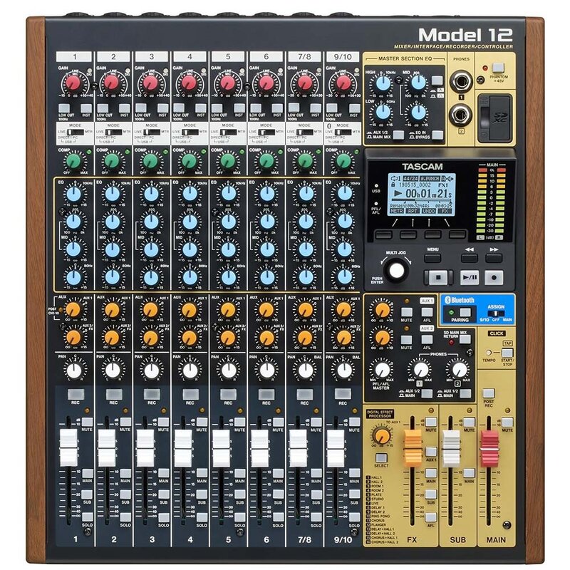 Tascam Model 12 10-kanaals mengpaneel Model 12 10-kanaals mengpaneel