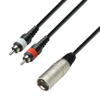 Adam Hall 3 Star YMCC 0100 verloopkabel 1x XLR male naar 2x RCA 1m 3 Star YMCC 0100 verloopkabel 1x XLR male naar 2x RCA 1m