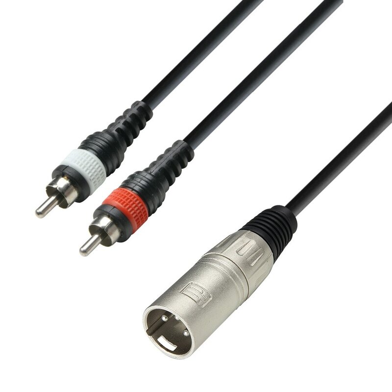 3 Star YMCC 0100 verloopkabel 1x XLR male naar 2x RCA 1m