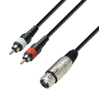3 Star YFCC 0100 verloopkabel 1x XLR female naar 2x RCA 1m