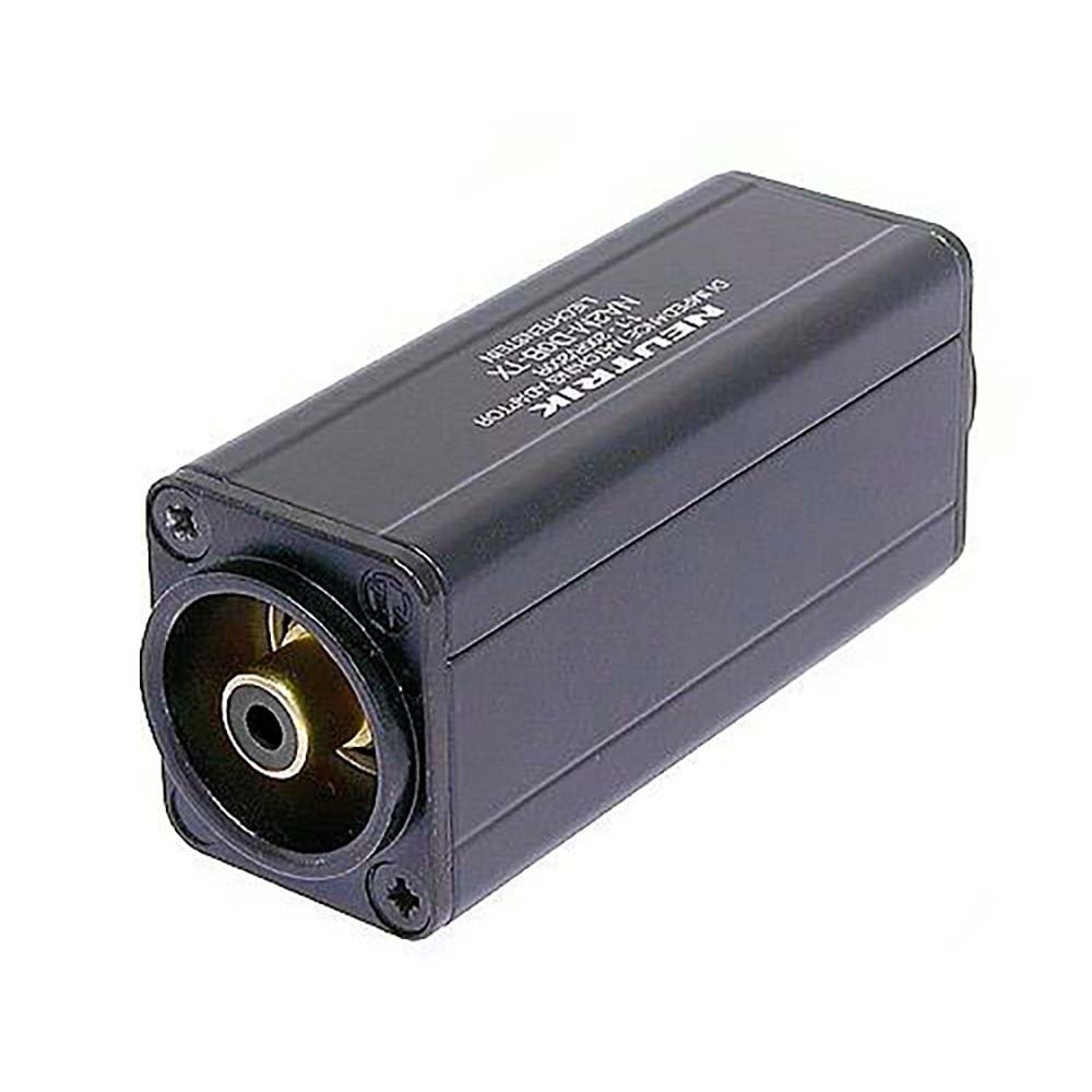 Neutrik NA2M-D0B-TX transformator adapter 3p XLR male naar RCA female zwart afbeelding