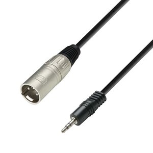 Adam Hall 3 Star BMW 0100 verloopkabel 1x XLR male naar 1x mini-jack 1m