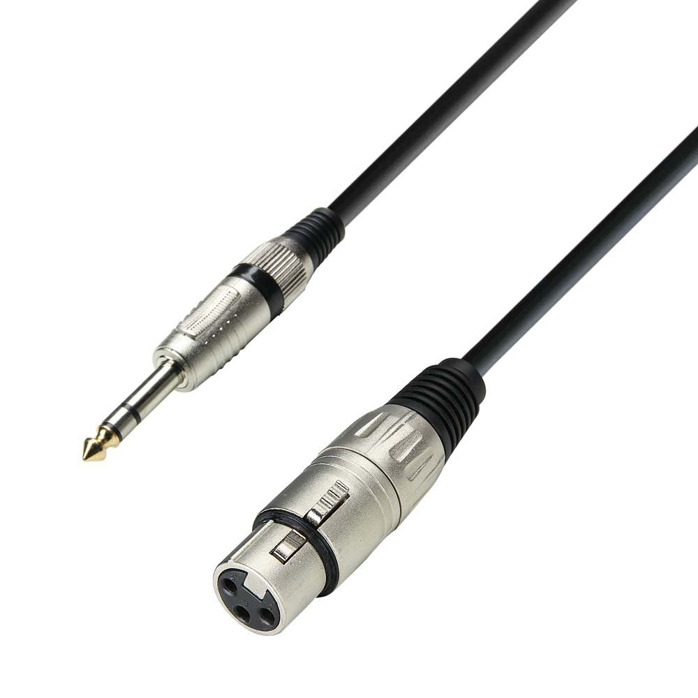 Adam Hall 3 Star BFV 0100 verloopkabel 1x XLR female naar 1x jack stereo 1m afbeelding