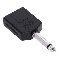 4 Star AY JF2 JM2 verloopadapter 1x jack mono male naar 2x jack mono female