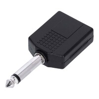 4 Star AY JF2 JM2 verloopadapter 1x jack mono male naar 2x jack mono female