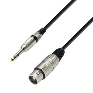 Adam Hall 3 Star BFV 0300 verloopkabel 1x XLR female naar 1x jack stereo 3m