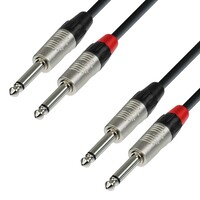 Adam Hall 4 Star TPP 0150 Rean kabel 2x jack mono naar 2x jack mono 1,5m 4 Star TPP 0150 Rean kabel 2x jack mono naar 2x jack mono 1,5m