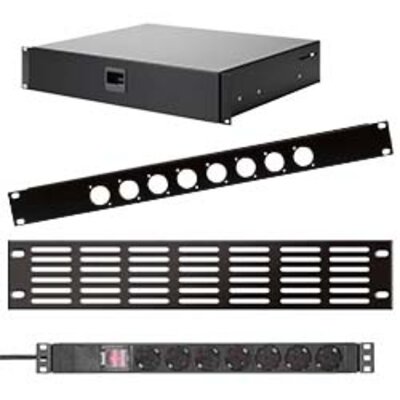 19 inch rack platen, panelen, lades & inlays