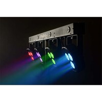 Stagebar II met 4 RGB LED-parren & 4 stroboscoops op statief