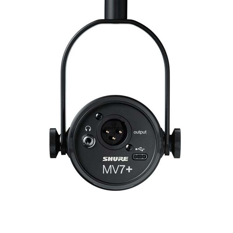 MV7+ podcast-microfoon zwart