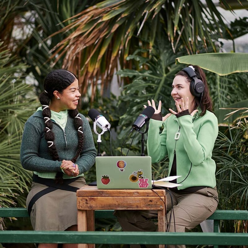 MV7+ podcast-microfoon zwart