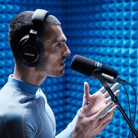 MV7+ podcast-microfoon zwart