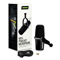 MV7+ podcast-microfoon zwart