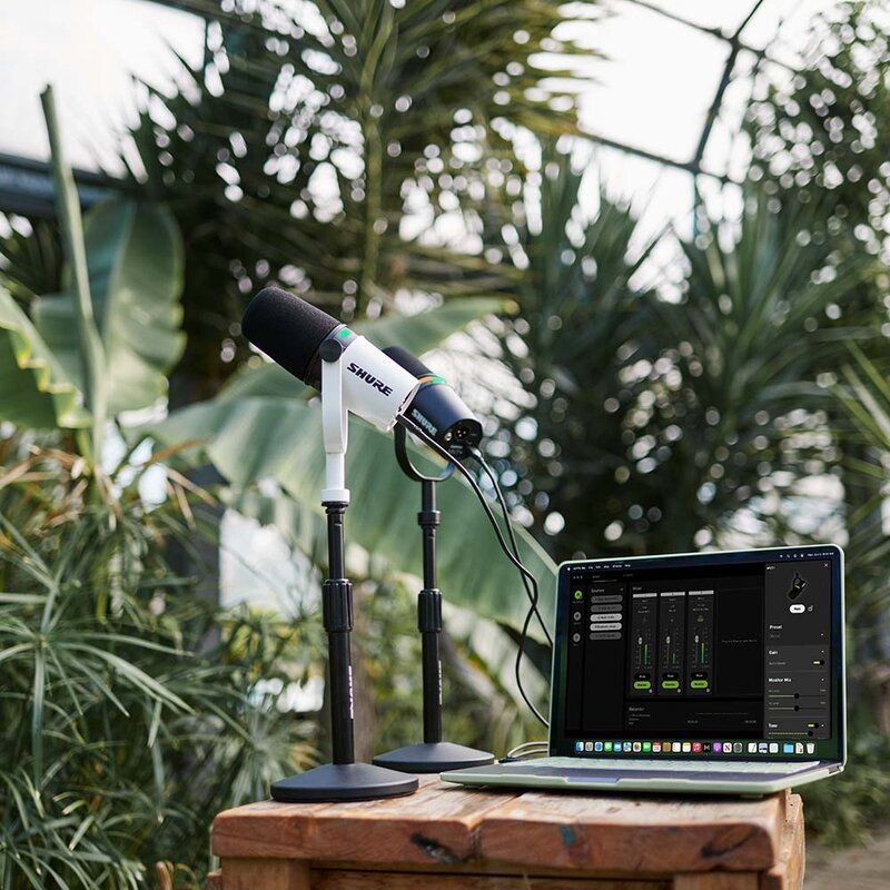 MV7+ podcast-microfoon zwart