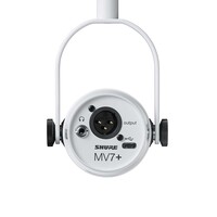 MV7+ podcast-microfoon wit