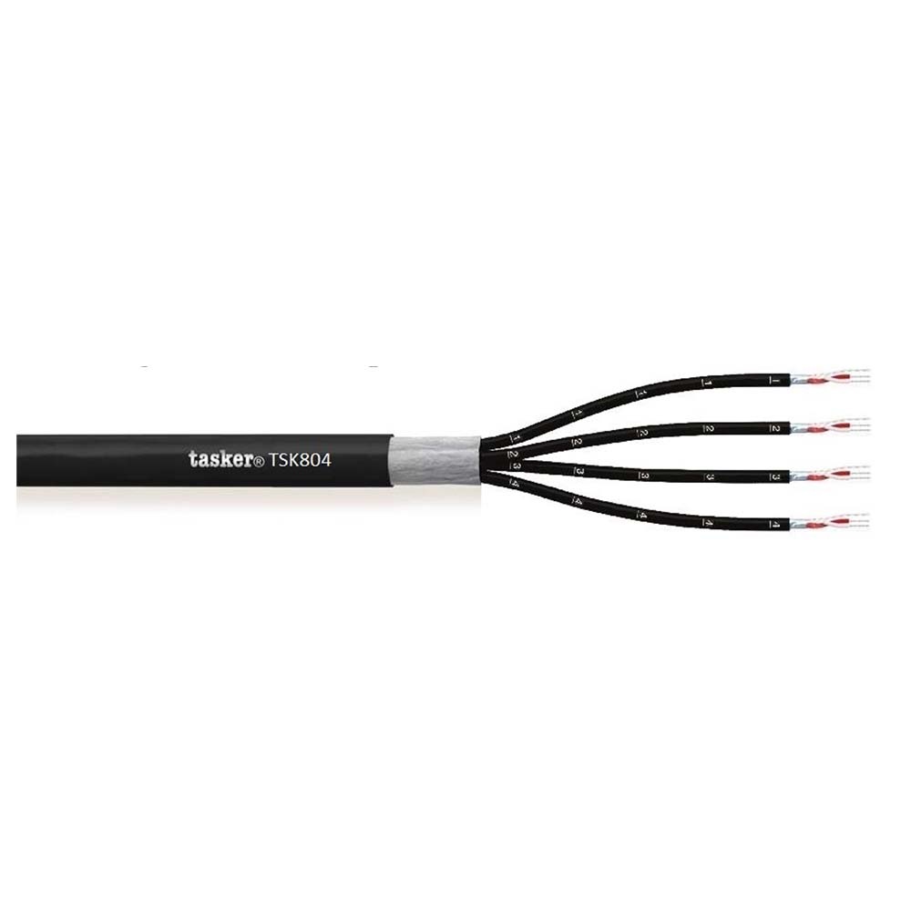 Tasker TSK804 digitale audio DMX multikabel 110 ohm 4x2x0,14mm 100m afbeelding