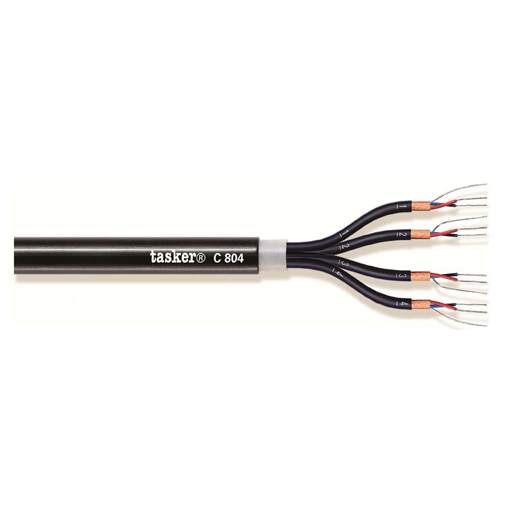 Tasker C804 Soft digitale audio DMX multikabel 110 ohm 4x2x0,22mm 100m afbeelding