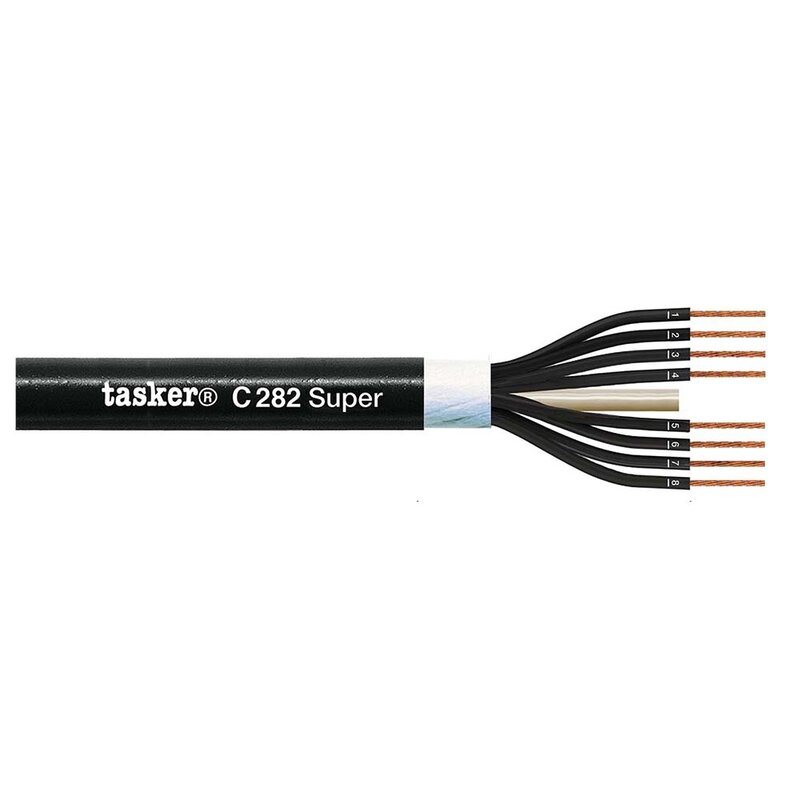 C282 Super Pro speakerkabel 8x4mm zwart 100m