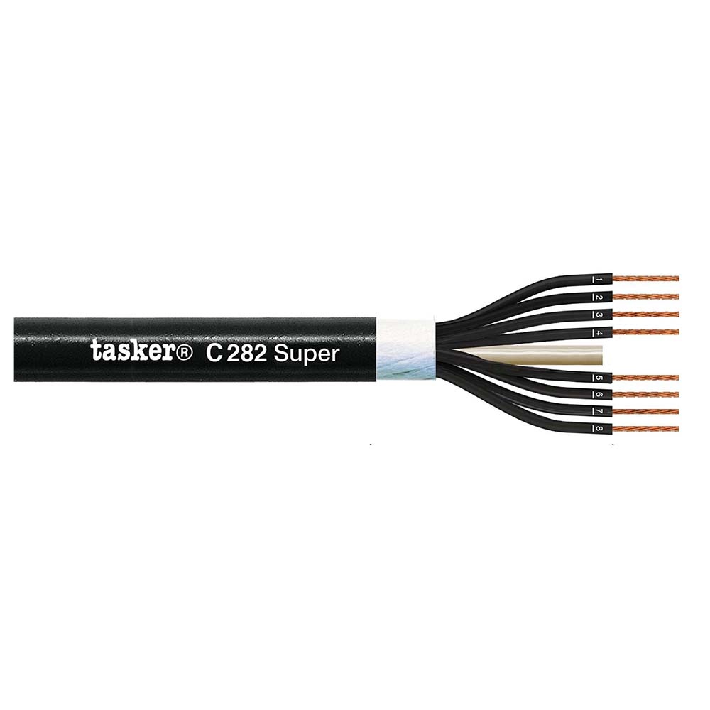 Tasker C282 Super Pro speakerkabel 8x4mm zwart 100m afbeelding