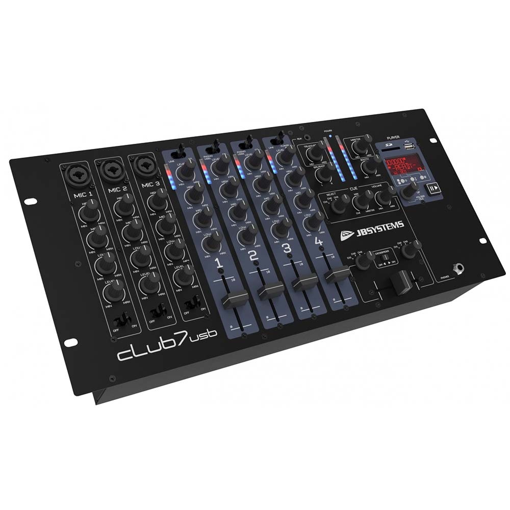 JB Systems Club7-USB 7-kanaals dj mixer 19 inch