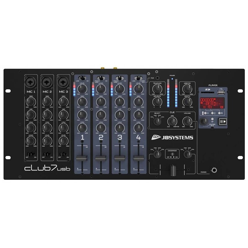 Club7-USB 7-kanaals dj mixer 19 inch