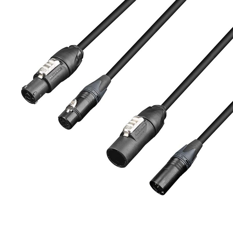 5 Star HTCON 5D 0300 powerCON True1 & 5p XLR stroom & DMX combikabel 3m