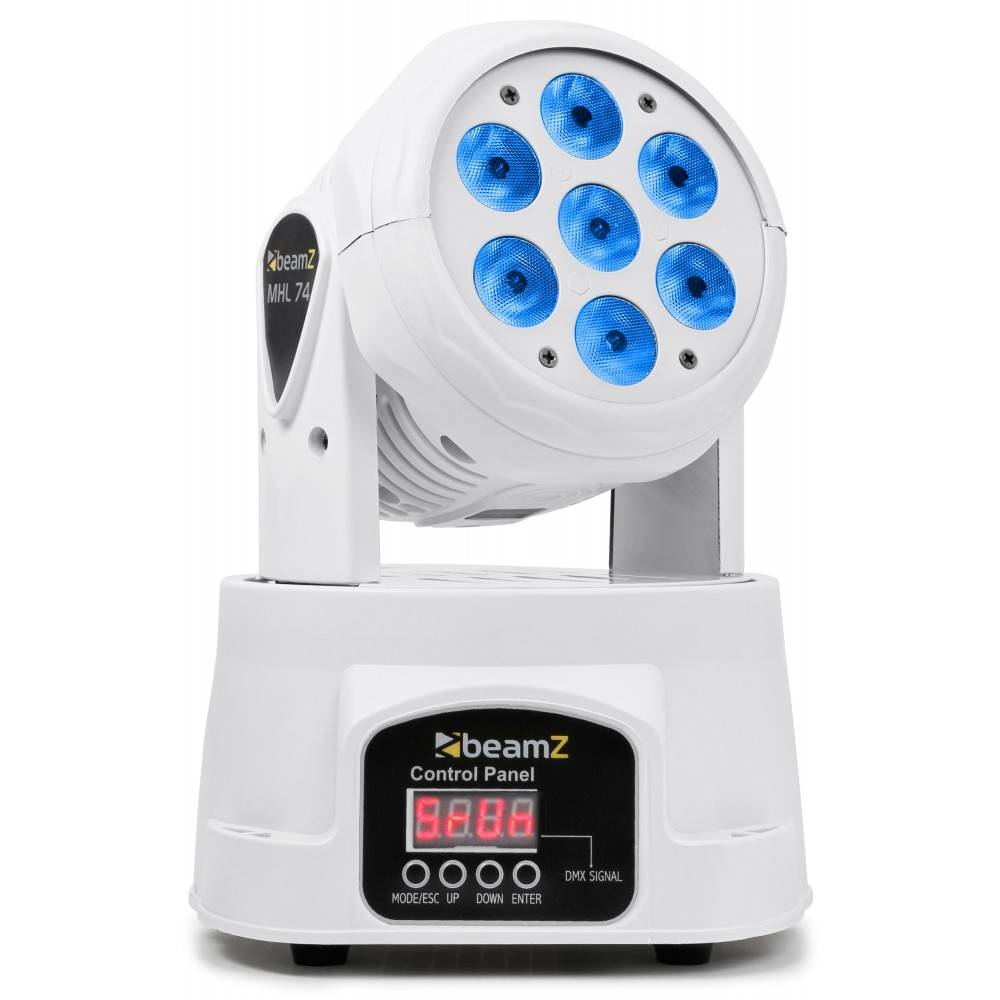 BeamZ MHL74 Wash LED moving-head 7x10W wit afbeelding
