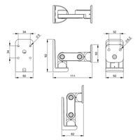 SATWMB10B Luidspreker muurbeugel tot 10kg zwart