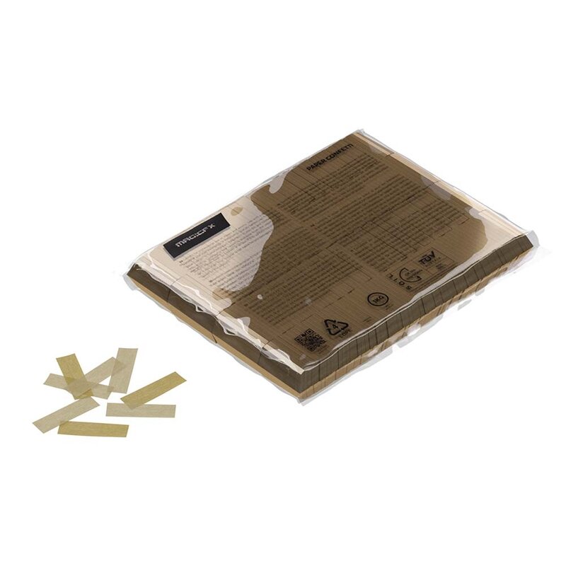 Biologisch afbreekbare confetti 55x17 mm goud papier