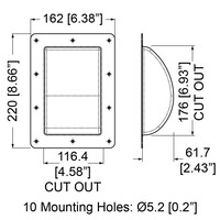 Penn Elcom H1107 stalen verzonken binnenbak voor handgreep H1107 stalen verzonken binnenbak voor handgreep
