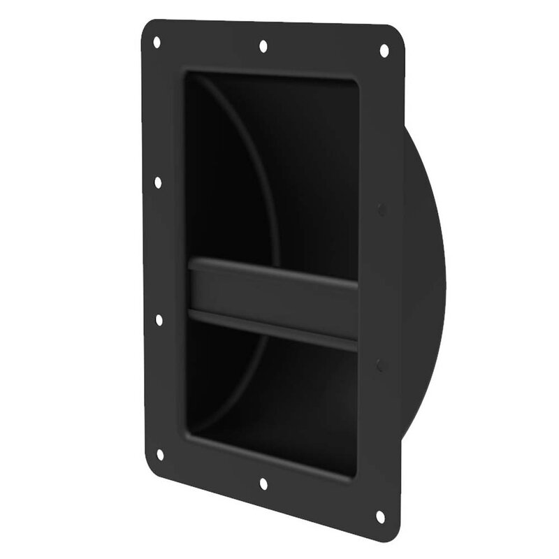 H1104 stalen inbouw handgreep met aluminium greep