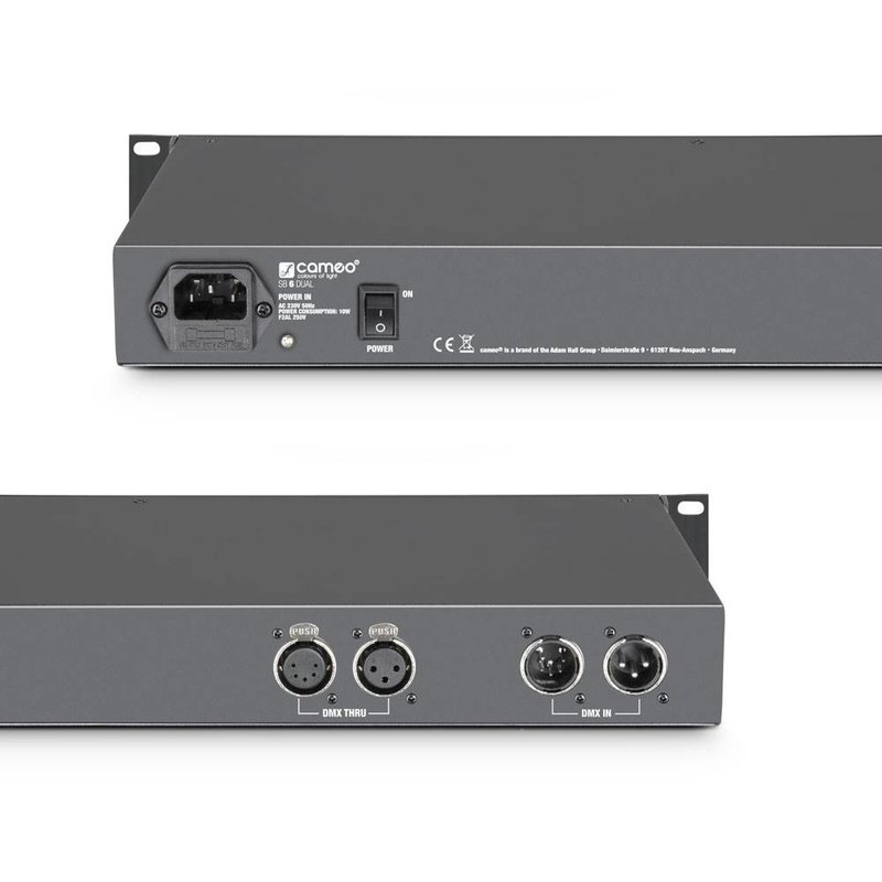 SB 6 Dual 6-voudige 3- en 5-polige DMX Splitter