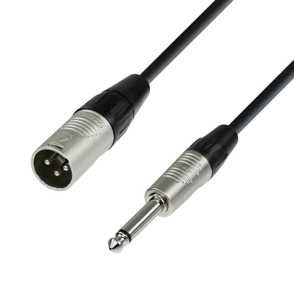 Adam Hall 4 Star MMP 0150 Rean verloopkabel 1x XLR male naar 1x jack mono 1,5m