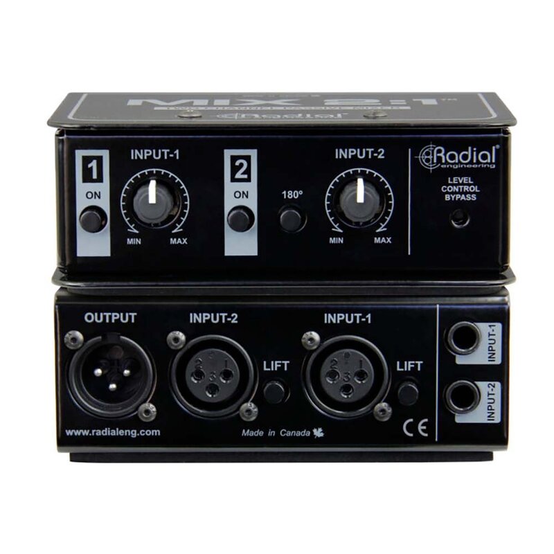 MIX 2:1 passieve 2-kanaals mixer