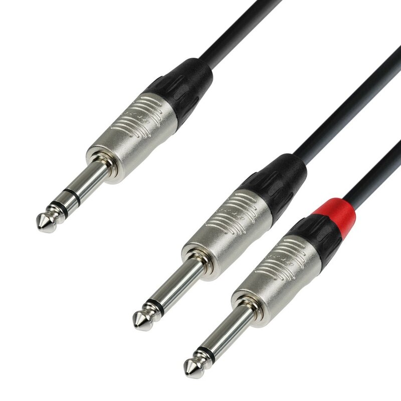 4 Star YVPP 0600 Rean verloopkabel 1x stereo jack naar 2x mono jack 6m