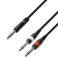 3 Star YVPP 0600 verloopkabel 1x stereo jack naar 2x mono jack 6m