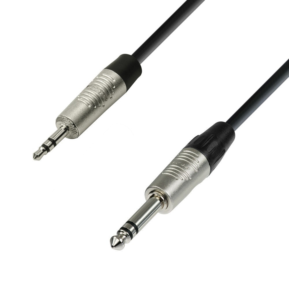 Adam Hall 4 Star BVW 0300 Rean verloopkabel 1x stereo jack naar 1x mini-jack 3m afbeelding