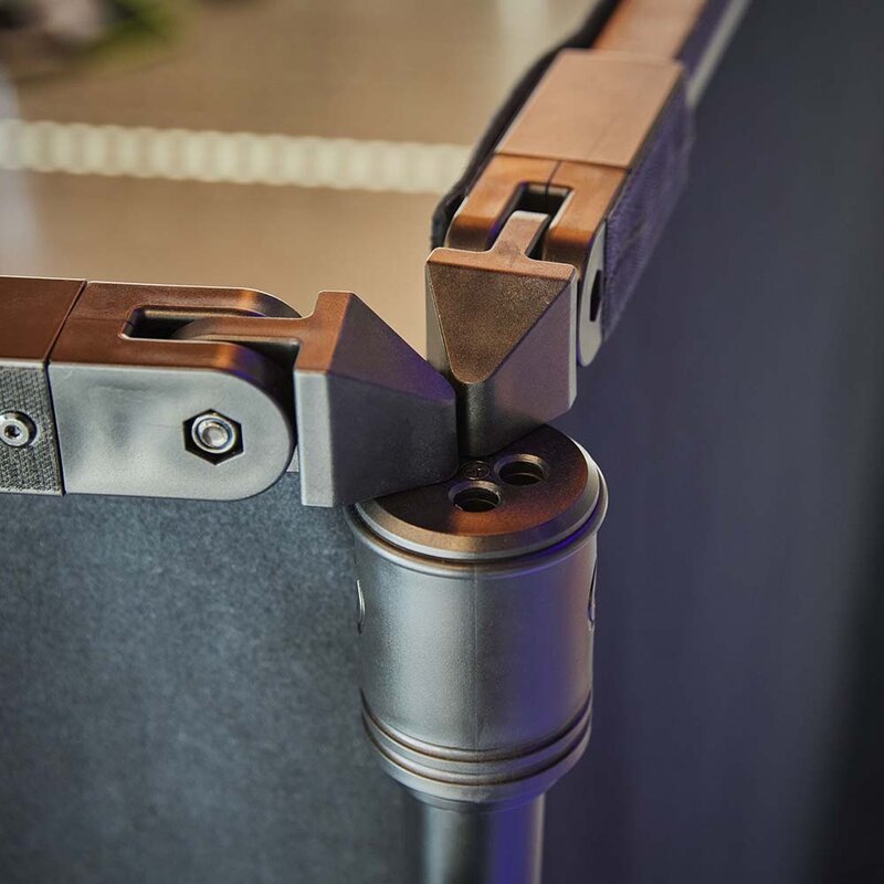 PAD T horizontale ligger voor Pipe & Drape systeem