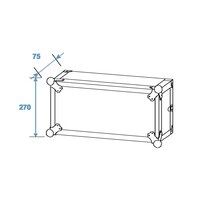 Effect Rack CO DD 19 inch flightcase 5HE 400mm diep