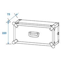 Effect Rack CO DD 19 inch flightcase 4HE 240mm diep