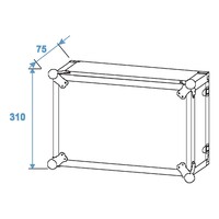 Effect Rack CO DD 19 inch flightcase 6HE 240mm diep