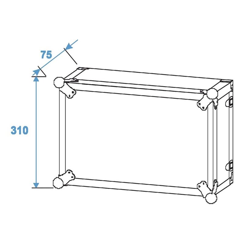 Effect Rack CO DD 19 inch flightcase 6HE 240mm diep